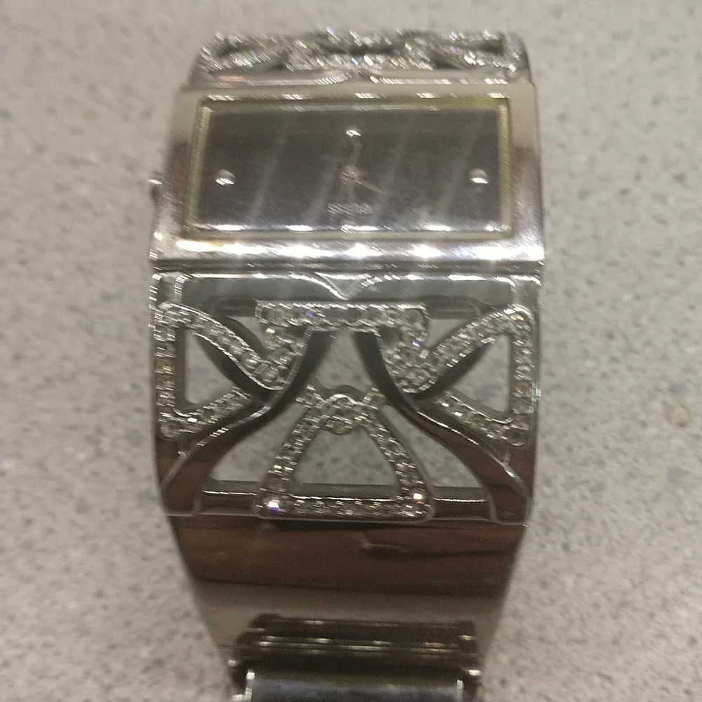 Guess Silver Rectangle Watch - Picture 2 of 4